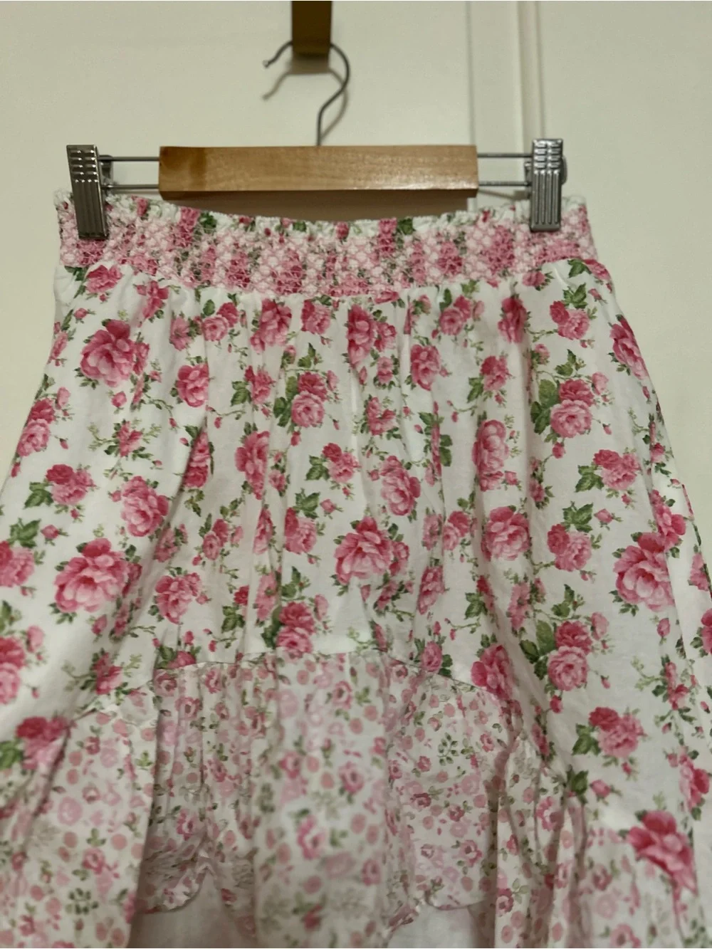 💓🌸🌷LoveShackFancy x American Girl Pink Floral High-Low Tiered Skirt🌸🌷💓_6